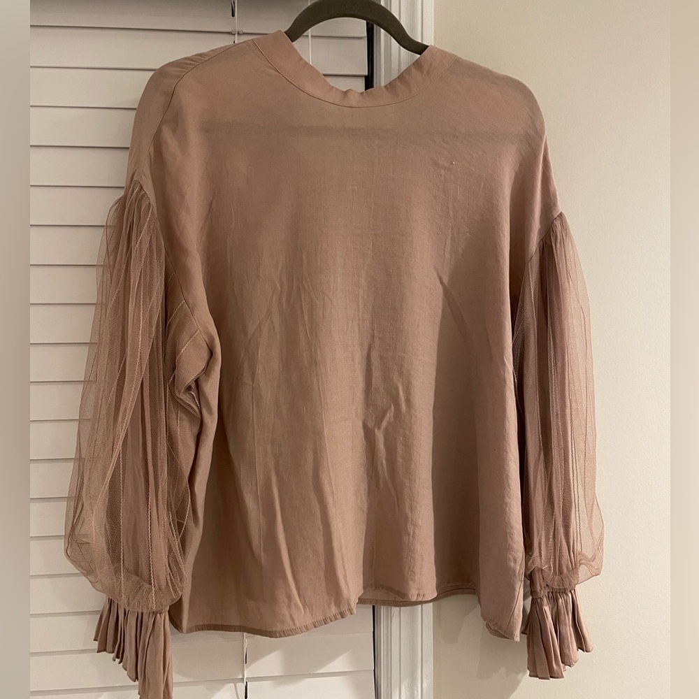Moon river tulle sleeve top